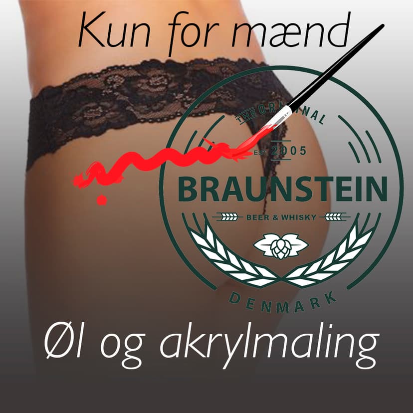 Øl og akrylmaling 